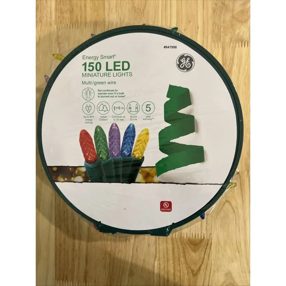 GE Energy Smart‎ 150 Ct 49.6 ft Multicolor MIniature LED Christmas String Lights